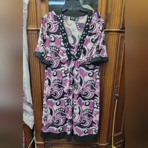 Freestyle Black Purple 1X Dress